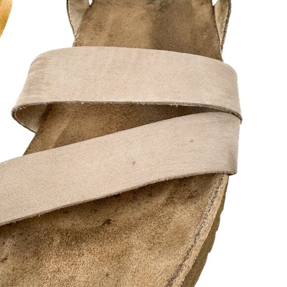 Noat Kayla Gray Suede Nubuck Leather Strappy Wedge Sandal 13 Comfort Lightweight - Picture 11 of 16